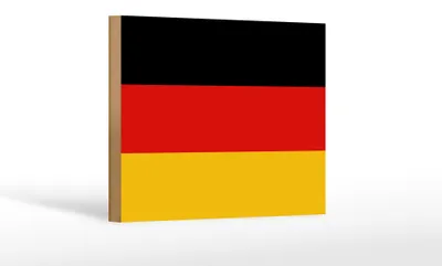Produktbild von Holzschild Flagge Deutschlands 18x12 cm Flag of Germany Dekoration