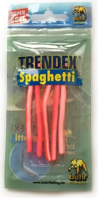 Produktbild von Spaghetti Forellenköder Forelle Bienenmaden Ersatz Kunstköder, Farbe:Rot/weiß