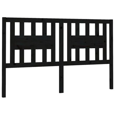 Immagine prodotto di vidaXL Testata nera 126x4x100 cm in legno di pino massiccio