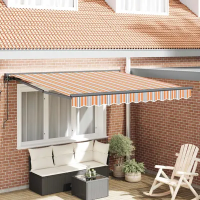 Immagine prodotto di Maison Exclusive - Telaio per tenda da sole blu e arancione 350 x 250 cm