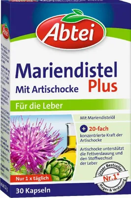 Obrázek produktu pro Abbey Ostropestřec Plus Caps. s artyčokem TF 30 kapslí