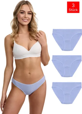 Produktbild von Tazzio Damen Slip 3er-Pack F941 (Blau, L)