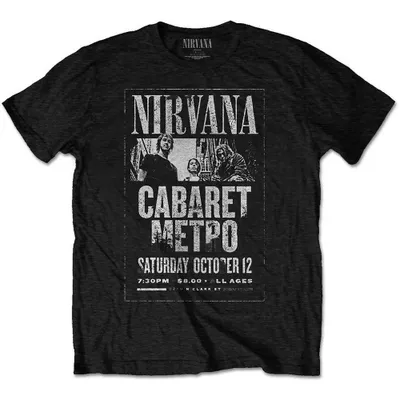Productafbeelding van Nirvana Cabaret Metro Zwarte XL T-shirt