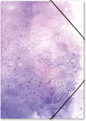Produktbild von itenga Gummizugmappe Sammelmappe Zeichenmappe A4 Motiv Mandala Wasserfarben