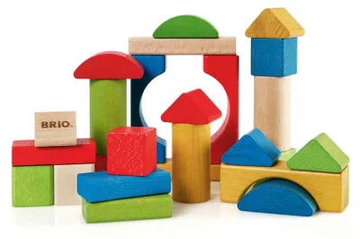 Immagine prodotto di BRIO Bunte Holzbausteine, 25-tlg., Bausteine, Bauklötze, Holzklötze, Holzspielzeug, Holz Spielzeug, Kleinkind, 30114