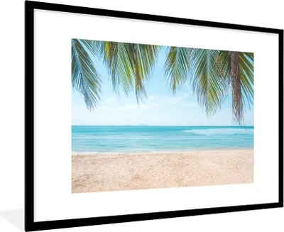 Produktbild von MuchoWow® MuchoWow® Gerahmtes Poster Strand - Palme - Thailand 90x60 cm - Poster mit zchwarzem Bilderrahmen - Wanddekoration - Fotos