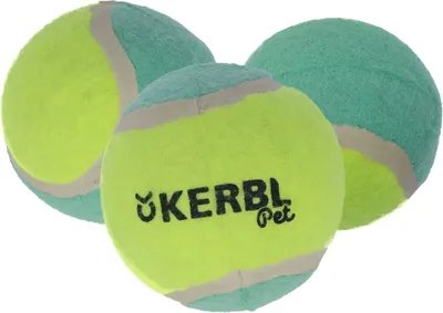 Produktbild von Kerbl Hundespielzeug Tennisball für Hunde 6,5cm gelb türkis