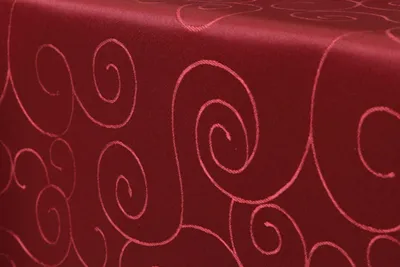 Damast-Tischdecke rund 180 cm rot, pflegeleicht