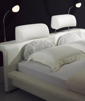Produktbild von Design Doppelbett Lederbett Betten Bett Leder Polster Schlafzimmer Ehe 180x200