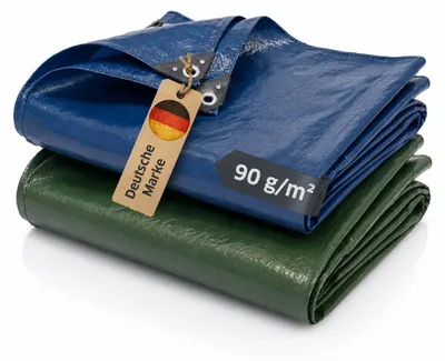 Produktbild von NOOR Abdeckplane EASY - 90g/m² - 8x10 m - Blau - Gewebeplane mit Ösen - wasserdichte Plane für Heim & Garten - UV-resistent & wetterfest