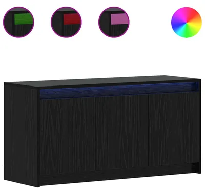 Produktbild von vidaXL TV-Schränk 100 x 34 x 50 cm Schwarze Eiche Holzwerkstoff