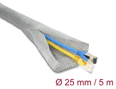 Productafbeelding van Delock 20995 DELOCK Geflechtschlauch EMV Abschirmung selbstschl. 5mx25mm