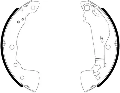 Produktbild von HELLA Bremsbackensatz Trommelbremse 203mm 8DB 355 038-021
