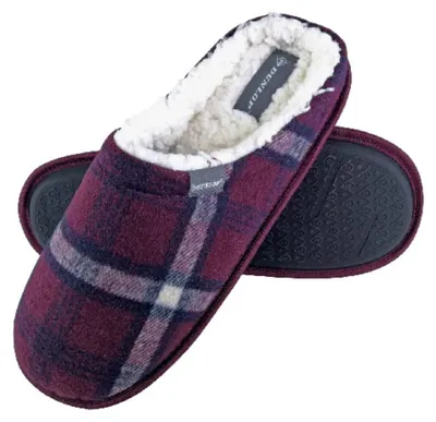 Produktbild von Dunlop - Herren Slip on Hausschuhe Plüsch | Warme Fleece-gefütterte Hausschuhe