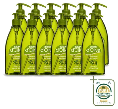 Productafbeelding van 12 x Dalan d'Olive vloeibare zeep - Verzorgend met olijfolie - 400 ml - Voordeelverpakking - 12 stuks