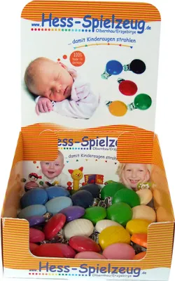 Obrázok produktu pre Stojan na detské hračky s 28 drevenými klipmi ŠxDxV 35x20x50mm NOVINKA