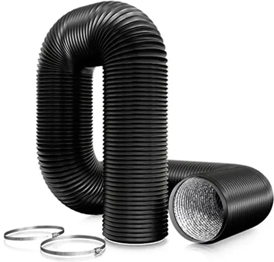 Produktbild von PromoHome® 150 mm PVC Abluftschlauch 3 Meter mit 2 Edelstahl-Schlauchschellen für mobile Klimaanlage, Trockner und Belüftung