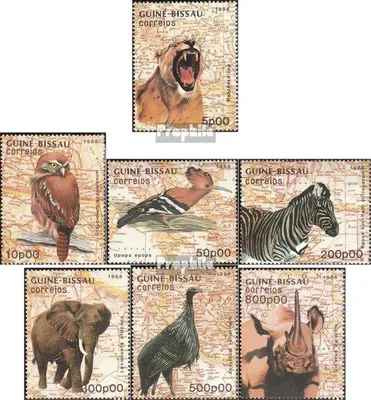 Produktbild von Briefmarken Guinea-Bissau 1988 Mi 982-988 (kompl.Ausg.) postfrisch Tiere