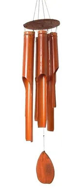 Produktbild von Handgefertigtes Asiatisches Bambus Windspiel 50cm mit beruhigendem Klang