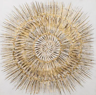 Produktbild von ArtUniverse Leinwandbild Mandala Goldzauber 100 x 100 cm