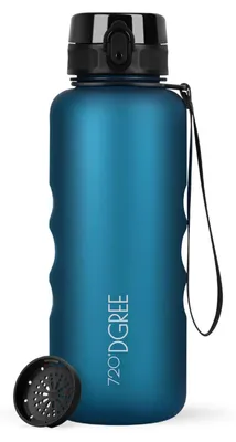 Produktbild von 720°DGREE Trinkflasche uberBottle softTouch mit Sieb petrol blue 1,5l