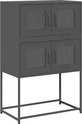Image de Buffet haut anthracite 68x39x107 cm acier