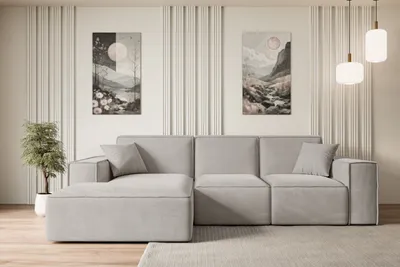 Produktbild von ALTDECOR Ecksofa in L-Form SERRA-L - 266x169x80 cm Hellbraun - Corner Sofa Bett Eckcouch Couch Wohnlandschaft Cauchsofa