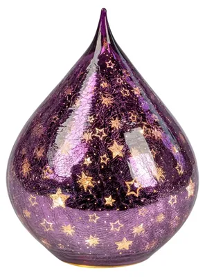 Produktbild von formano LED Deko-Tropfen Weihnachten 25 cm Royal-Plum mit Timer 6h/18h