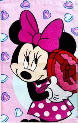 Produktbild von Disney Minnie Bonbon Hearts Handtuch, Gesichtstuch, Handtuch 30x50cm