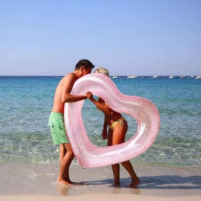 Produktbild von Luftfähiges Schwimmband, Schwimmbadspielzeug, Party, Liebe, 120 cm, Erwachsene, Vergnügen