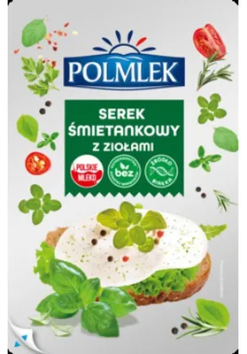 Zdjęcie produktu dla Polmlek Serek śmietankowy z ziołami 150 g