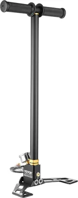 Productafbeelding van 3-traps handpomp met hoogwaardig 301 roestvrij staal. Stempelpomp: 4500 psi (0-30 MPa). PCP-luchtgeweer. PCP-pomp met meetbereik: 0-5800 psi (0-40 MPa)