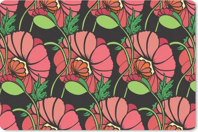Produktbild von MuchoWow® Schreibtischunterlage Blumen - Natur - Rosa - Muster 60x40 cm - XXL Mauspad - Großes Mauspad