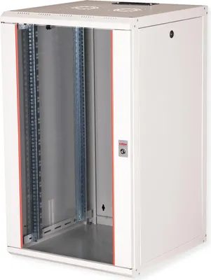 Produktbild von ROLINE 19-Zoll Wandgehäuse Pro 20 HE, 600x600 BxT grau, Wandmontiertes Regal, 20U, Sperrschloss, Ablageschienen, 43 kg, Grau