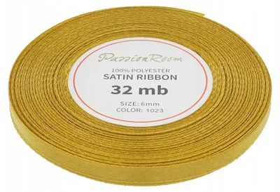 Produktbild von PassionRoom Satinband Gold für Deko & Hochzeit 6mm 32m