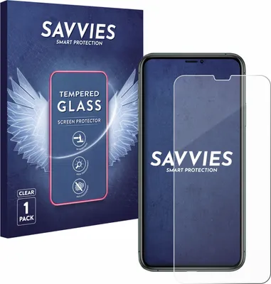 Produktbild von Savvies Schutzglas für Apple iPhone 11 Pro Max Displayschutz 9H Glas klar transparent