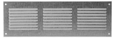 Imagen del producto de Rejilla de ventilación metálica de 30x10 cm, galvanizada, con protección contra insectos, para extracción de aire, tipo ranurada