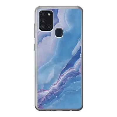 Produktbild von MuchoWow® Handyhülle Schutzhülle Hülle für Samsung Galaxy A21s Natursteine - Lila - Mineralien Silikon Softcase Handy Hülle - Hartschale