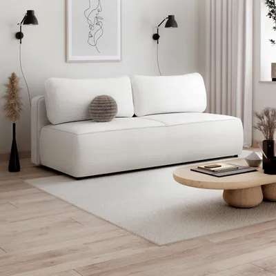 Image de Canapé DARLING 2 places avec fonction sommeil, système DL, 210×100 cm, couleur : crème