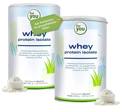 Produktbild von for you whey protein isolate neutral Doppelpack