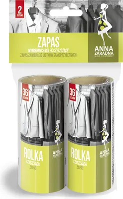 Zdjęcie produktu dla 2 rolki wkadki do szczotki do ubra FUSSELROLLE szczotka do ubra