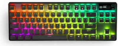 Produktbild von Steelseries Apex Pro TKL, Tenkeyless (80 - 87 %), Verkabelt & Kabellos, USB + RF Wireless + Bluetooth, Mechanischer Switch, QWERTY, Schwarz