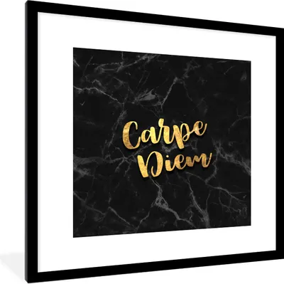 Produktbild von MuchoWow® Gerahmtes Poster Zitate - Sprichwörter - Gold - Marmor 40x40 cm - Poster mit Schwarzem Bilderrahmen Wandposter Rahmen Foto Bilder - Poster - Plakat im Rahmen