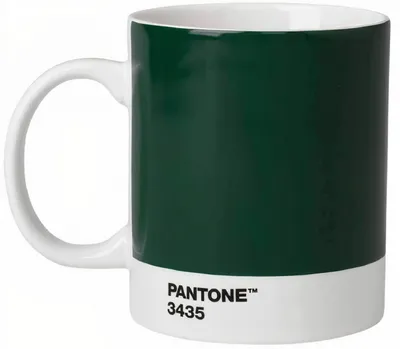 Produktbild von PANTONE Porzellan Kaffeebecher, 375ml, Farbe:Dark Green 3435