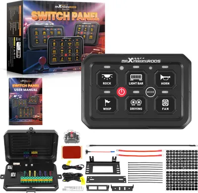 Produktbild von 6 Gang Schalttafel Touch Panel 12V-24V For Universal Auto Boot ATV Offroad 60A