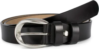 Produktbild von styleBREAKER Uni Echtleder Gürtel 2,8 cm | Glattes Rindsleder Einfarbig | Edle geprägte Schnalle | Eleganter Look für Anzug & Jeans | Kürzbar