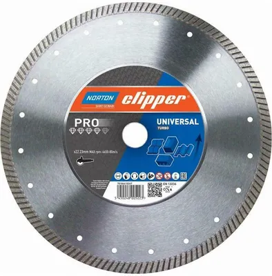 Produktbild von Norton Clipper Diamanttrennscheibe Pro Universal Turbo - 115x22,2 mm