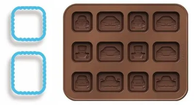Produktbild von Tescoma Silikon-Pralinen- und Keksformen mit Auto-Motiv