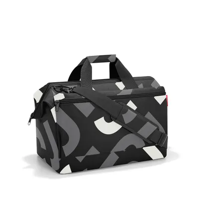 Produktbild von reisenthel allrounder L pocket, Reisetasche, Sporttasche, Schultertasche, Doktortasche, Tasche, Polyestergewebe, Signature Bold Grey, 32 L, MK1033