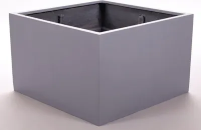 Produktbild von Elegant Einrichten | Pflanzkübel | Fiberglas | niedrige quadratisch | 110x110x70cm | grau.